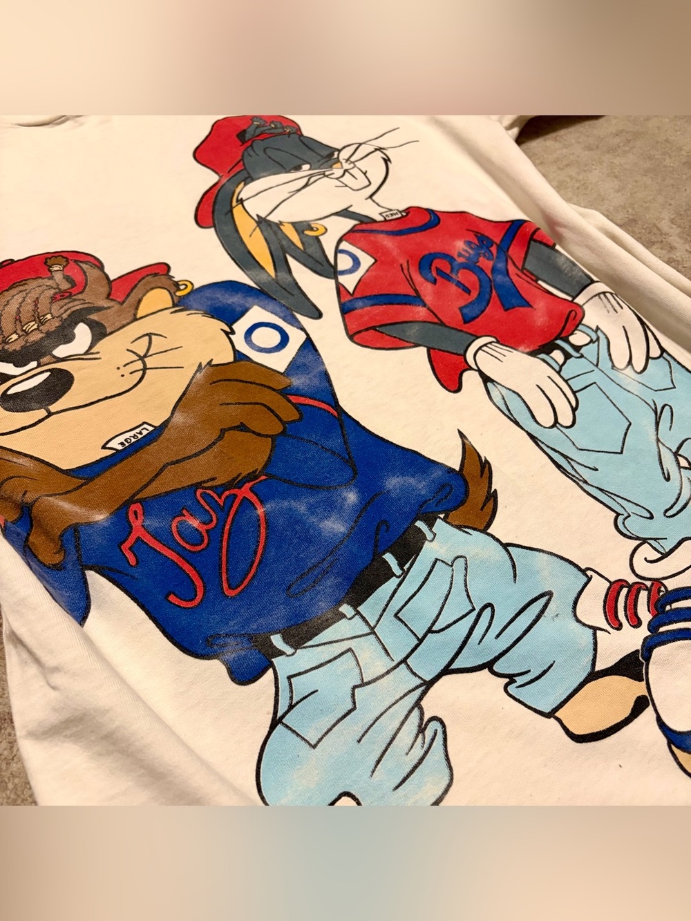 Vtg 90s Looney Tunes Single-Stitch Double-Sided T-Shirt - Picture 3 of 12